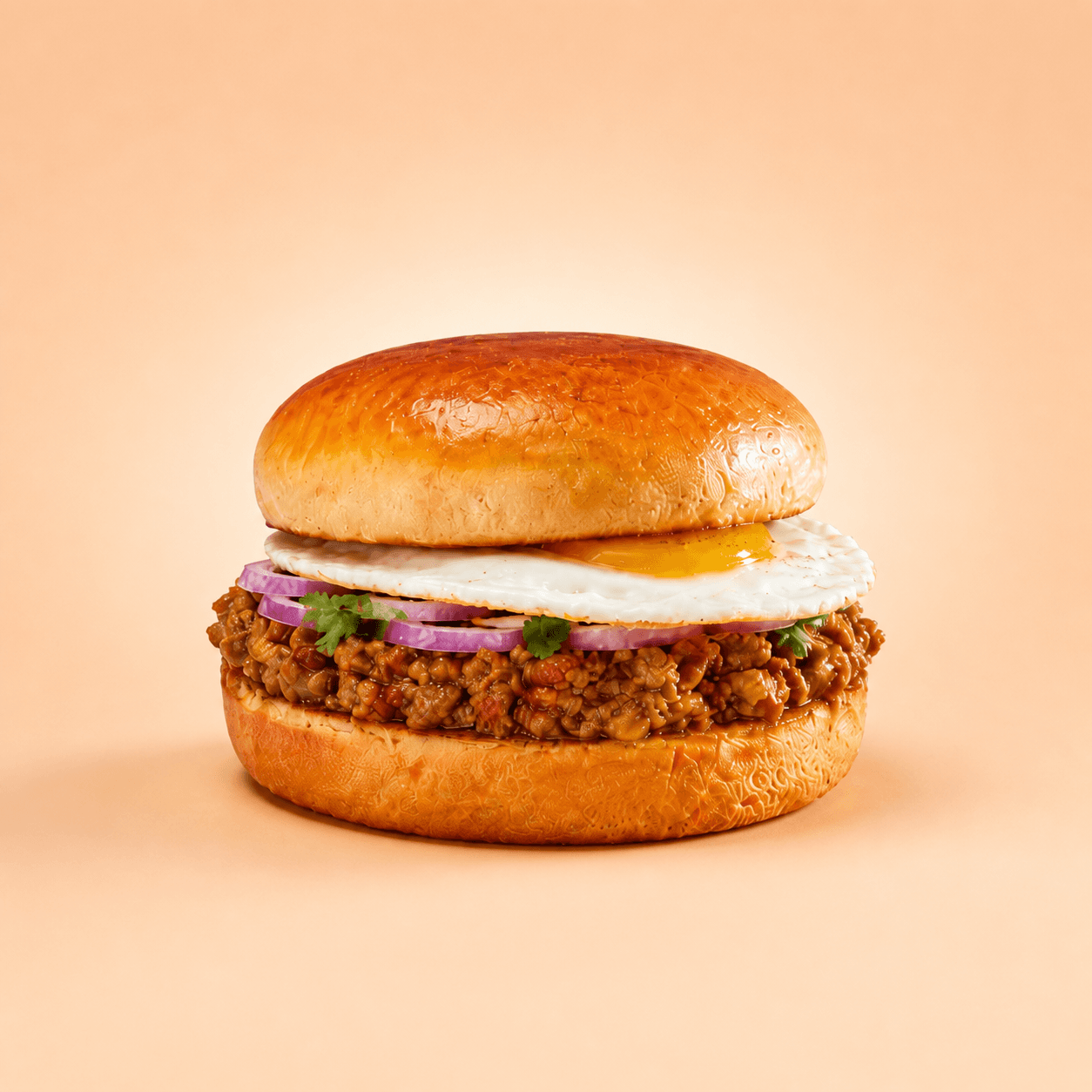 Saucy Beef Keema Anda Bun